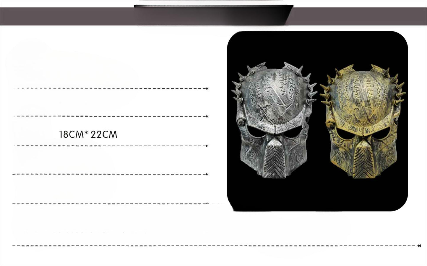 👽 Maschera Predator Lone Wolf in Plastica Iniettata – Halloween & Cosplay