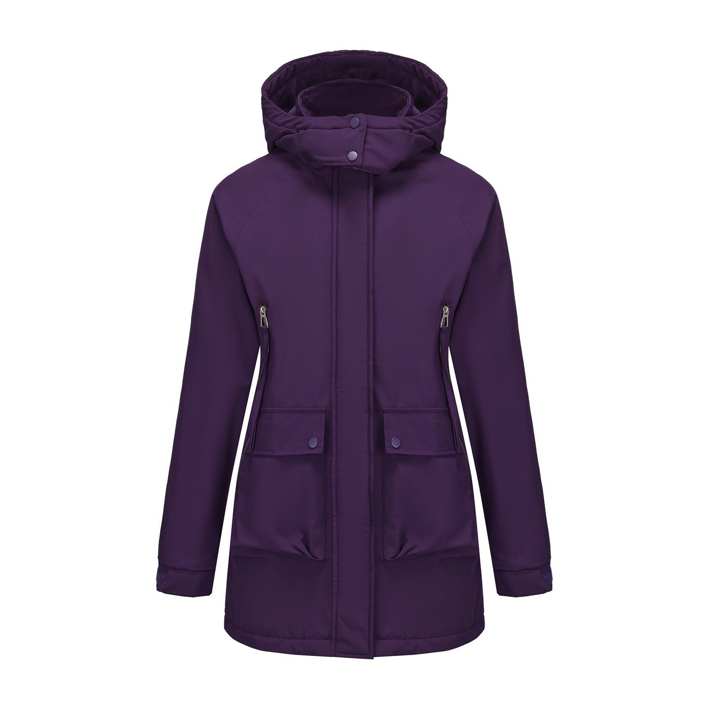 Parka Fleece Padded Coat Shell Jacket Waterproof Lady Fall Winter Coat