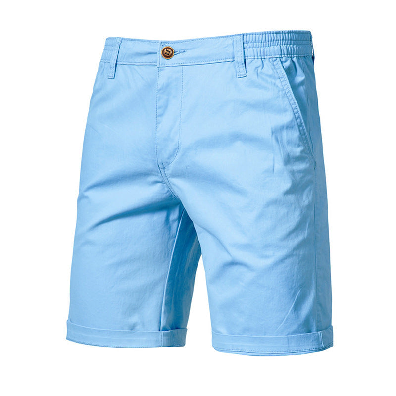 Pantaloni Uomo Slim Dritti e Corti – Taglie Forti, Tinta Unita, Stile Casual