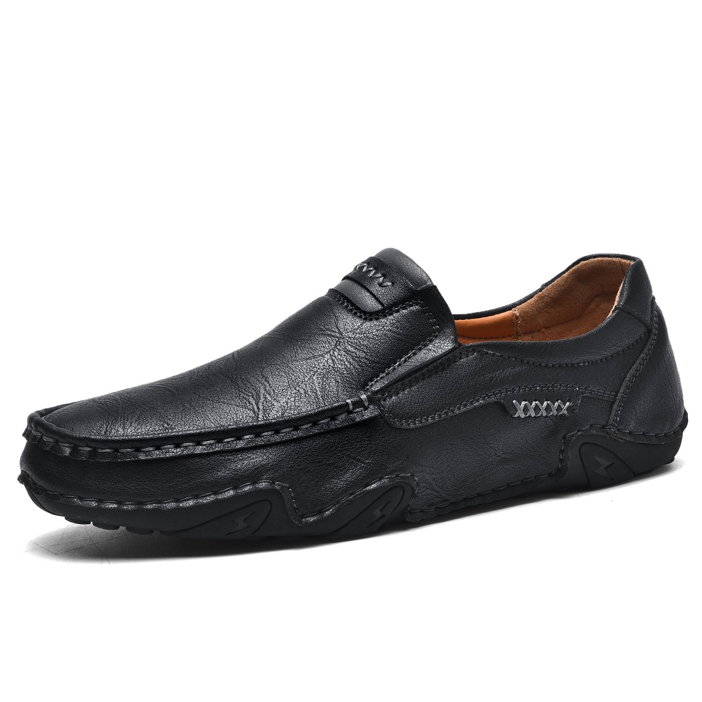 Outdoor Casual Shoes Slip-on Flat Leather Shoes