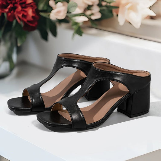 Women's Plus Size Thick High Heel Slippers