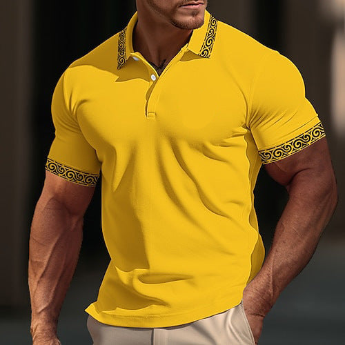 Menswear Thin T-shirt Breathable Lapels Button