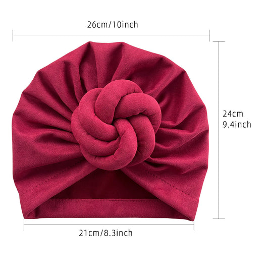 Fashion Solid Color Ethnic Knotted Headscarf