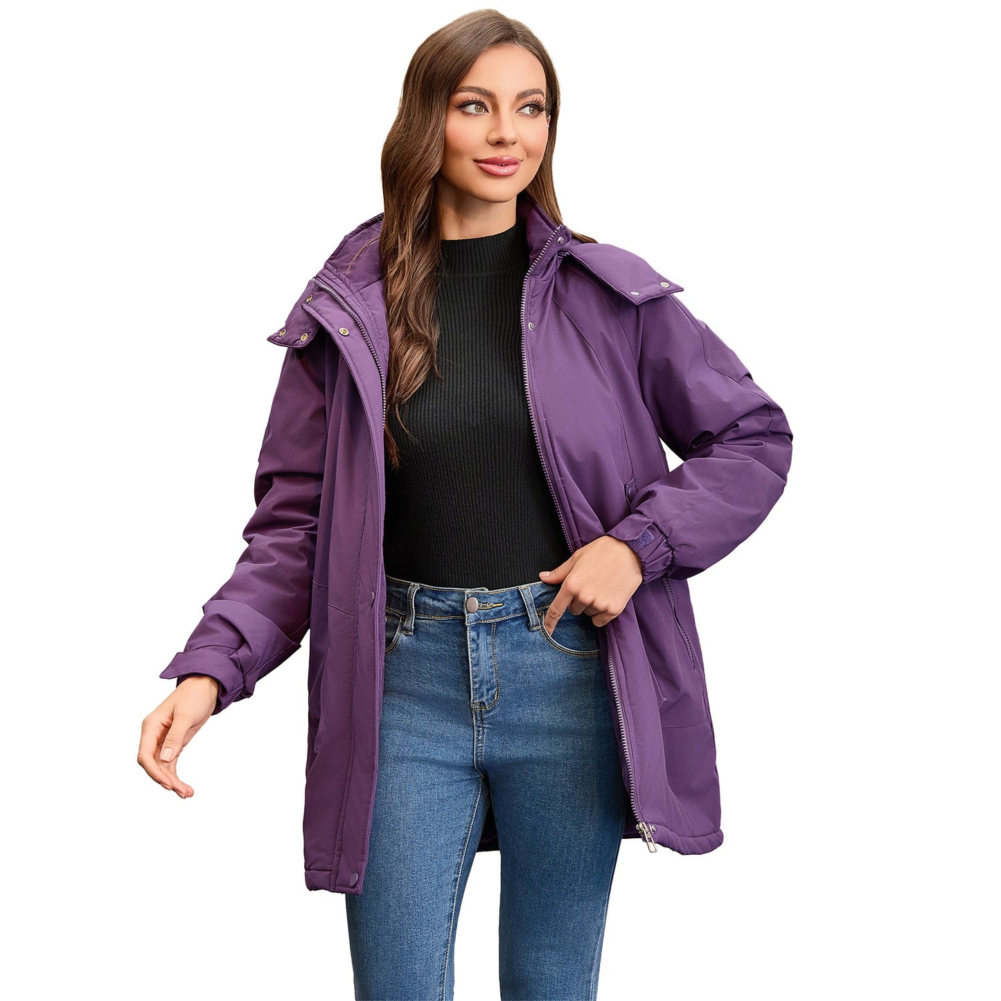 Autumn And Winter Mountaineering Women's Casual Shell Jacket Parka