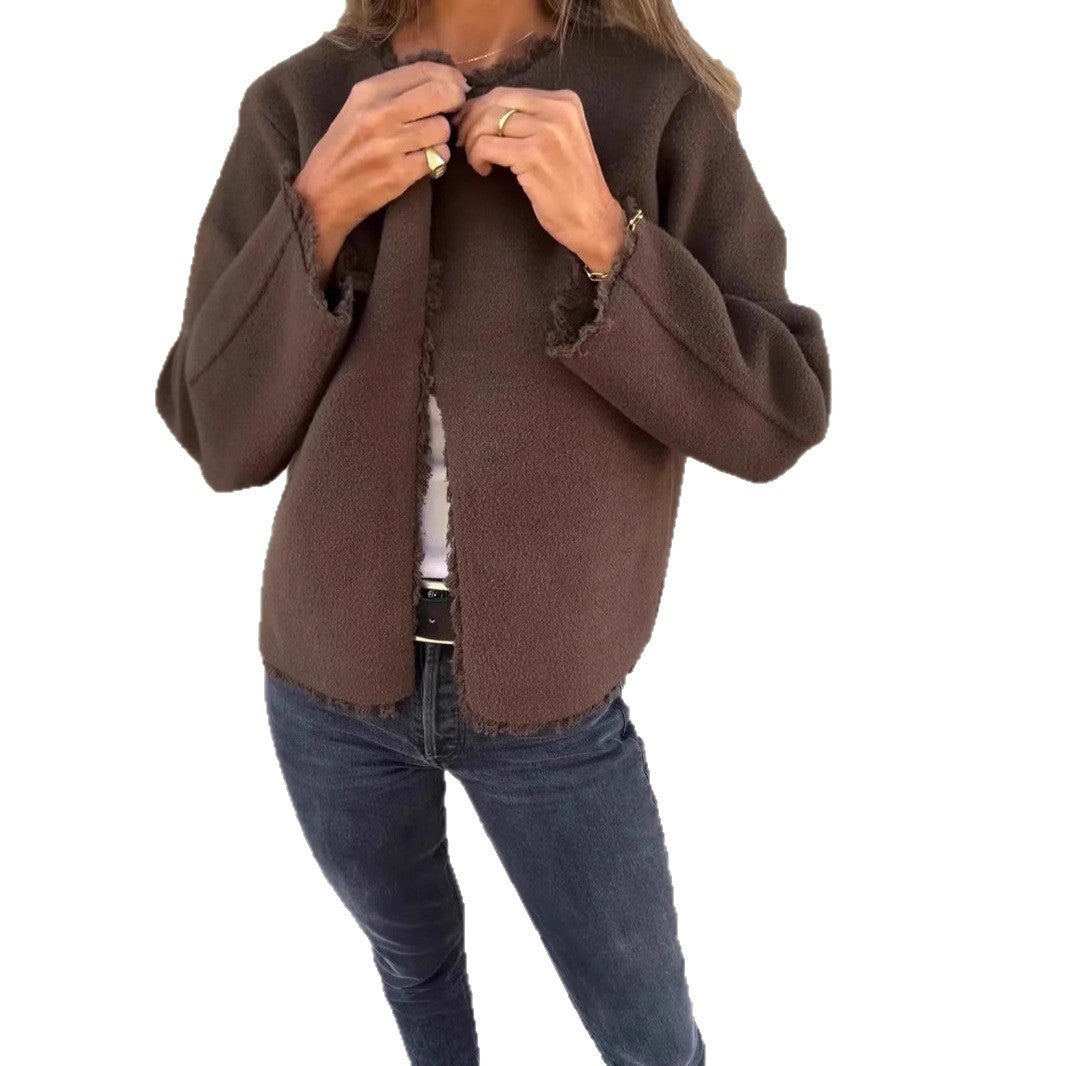Fashion Casual Crew Neck Top Long Sleeve Women's Clothing