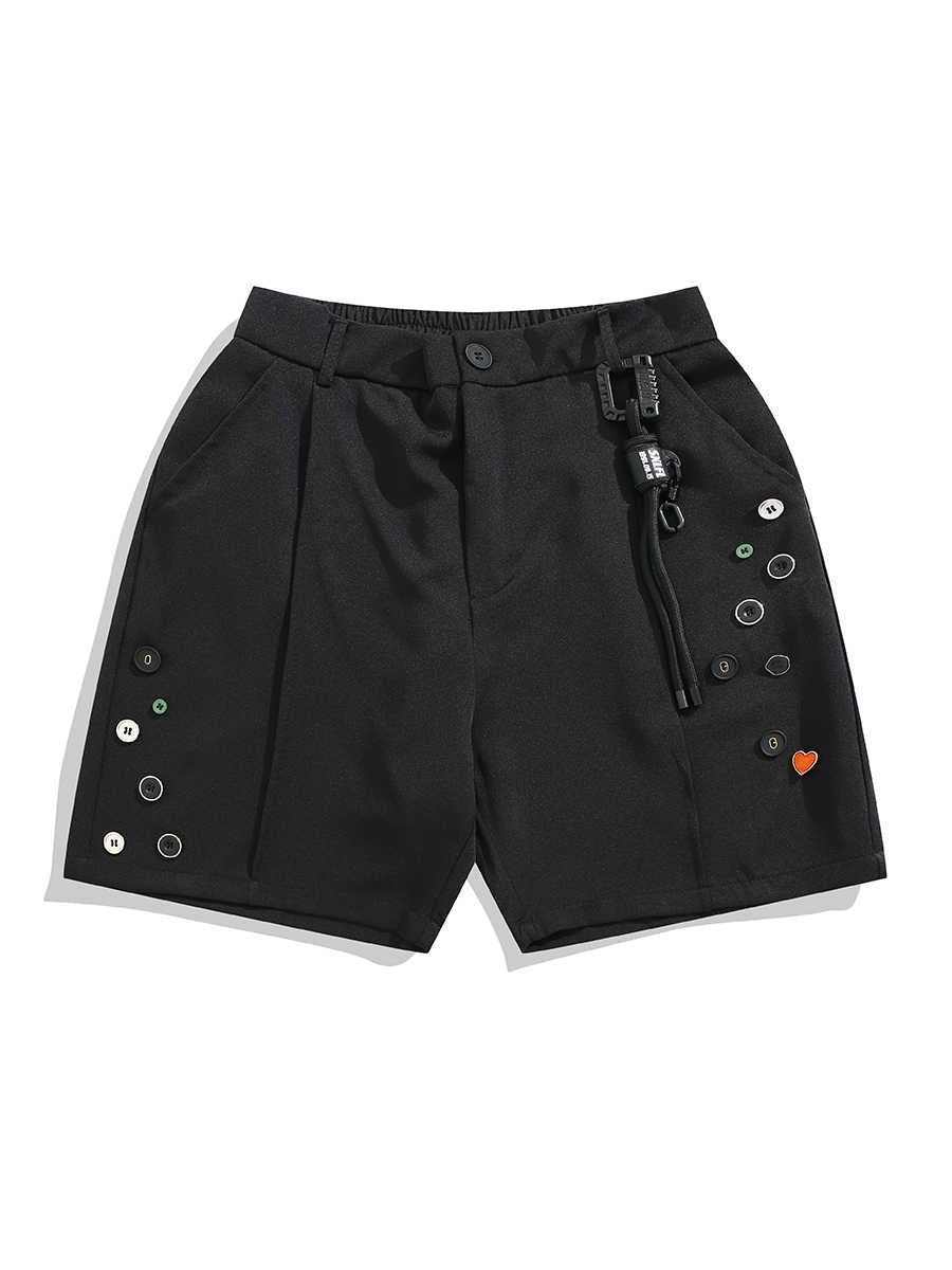 Pantaloncini semielastici con bottoni colorati