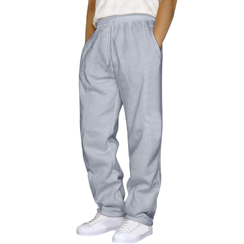 Men's And Women's Trousers Sweatpants Fleece-lined Thickened