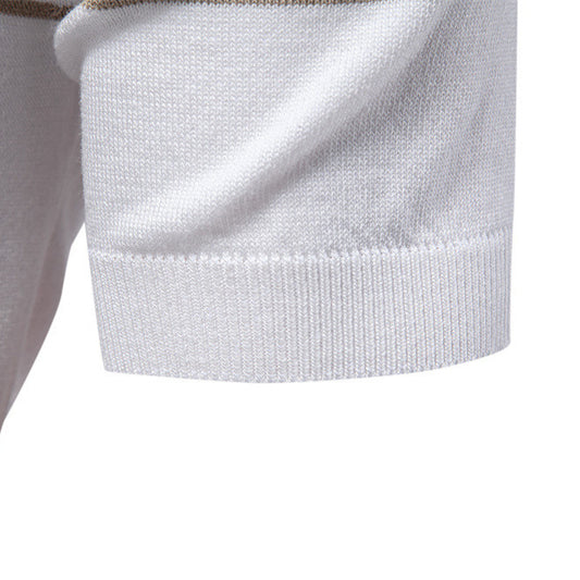 Fashion Striped Men's Business Short-sleeved Shirt