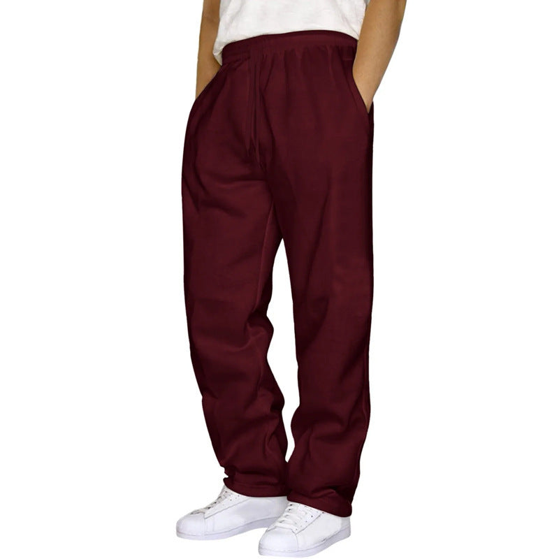 Men's And Women's Trousers Sweatpants Fleece-lined Thickened