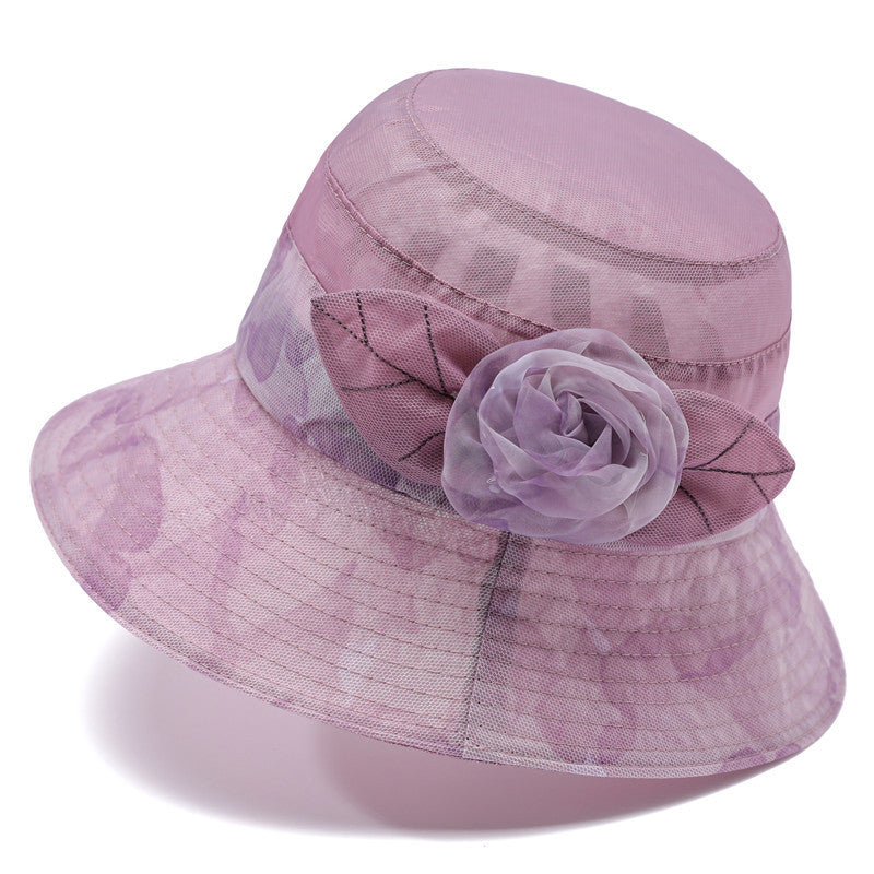 Hat Female Summer Ice Silk Sun Hat Middle-aged Mother Sun Protection
