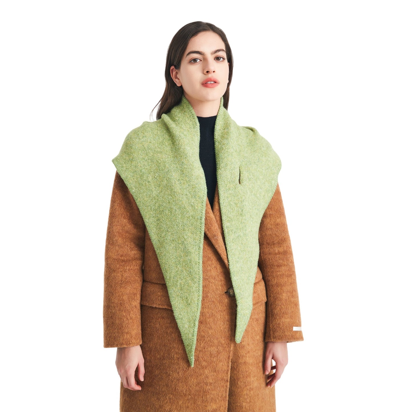 New Korean Style Wool Knitted Triangle Shawl Scarf