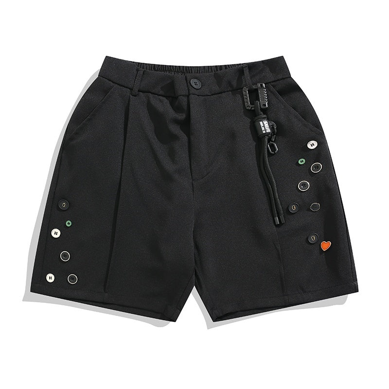 Pantaloncini semielastici con bottoni colorati