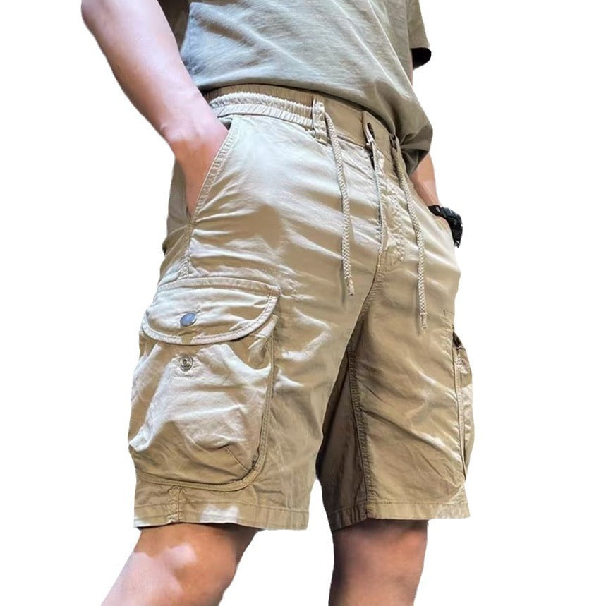 Pantaloni Uomo Larghi a Gamba Dritta – Multi-Tasche Casual Stile Overall