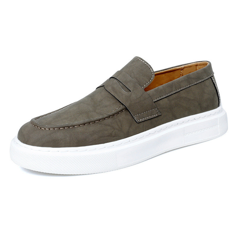 Scarpe Uomo Slip-On Loafers – Plateau Casual in Pelle Sintetica