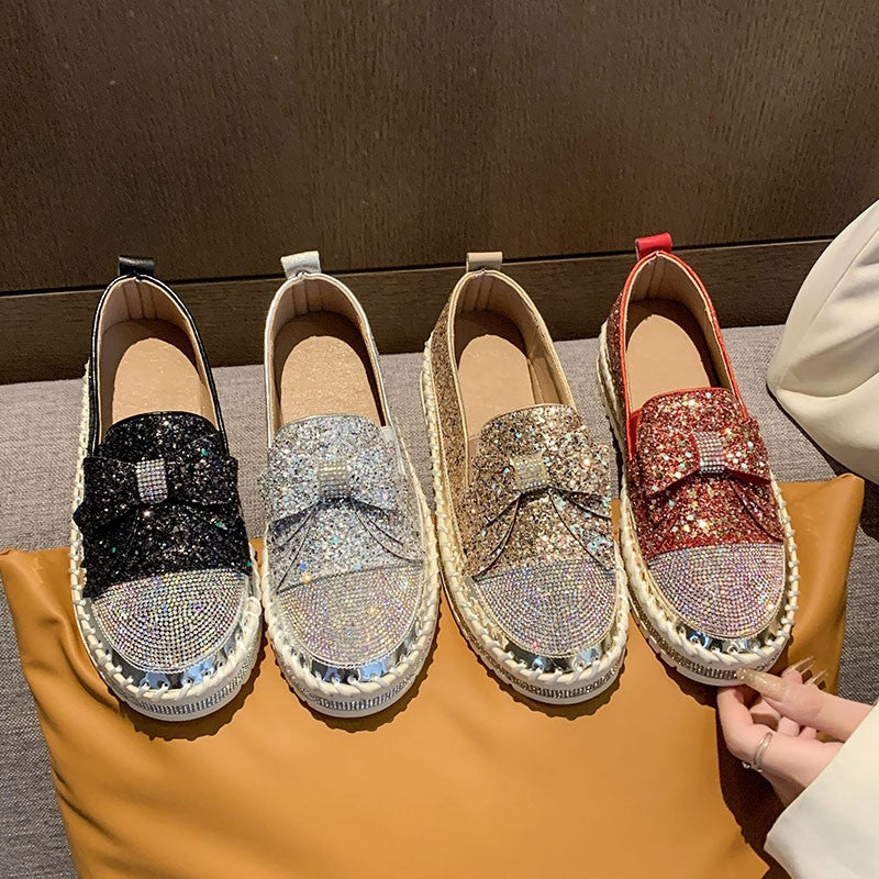 Women's Casual Bow Accessories Simple Sneaker