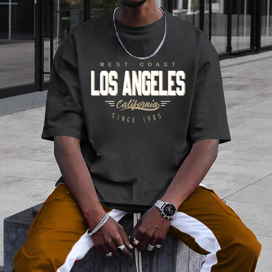 Men's Fashion Casual All-match Round Neck Printed Short Sleeve