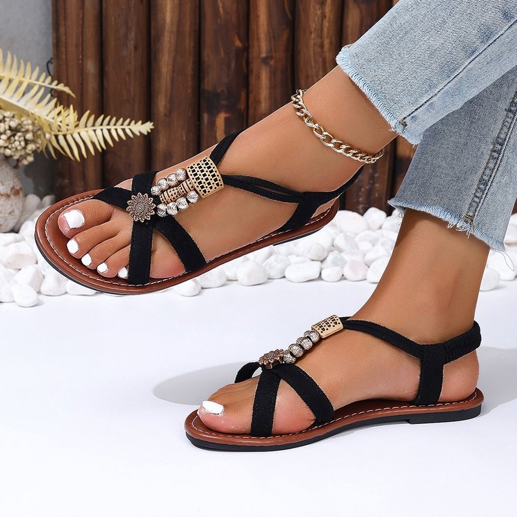 Women's Simple Metal Decorative Sandals
