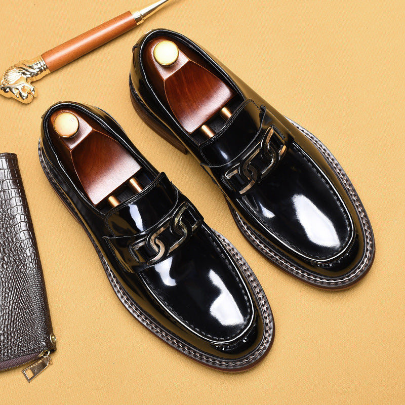 Mocassini casual da lavoro con fibbia a morsetto British Style