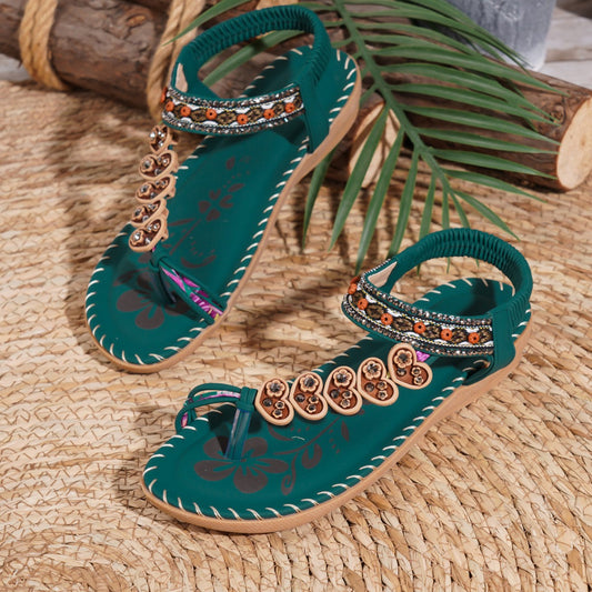 Bohemian Daily Casual Summer Rhinestone Sandals