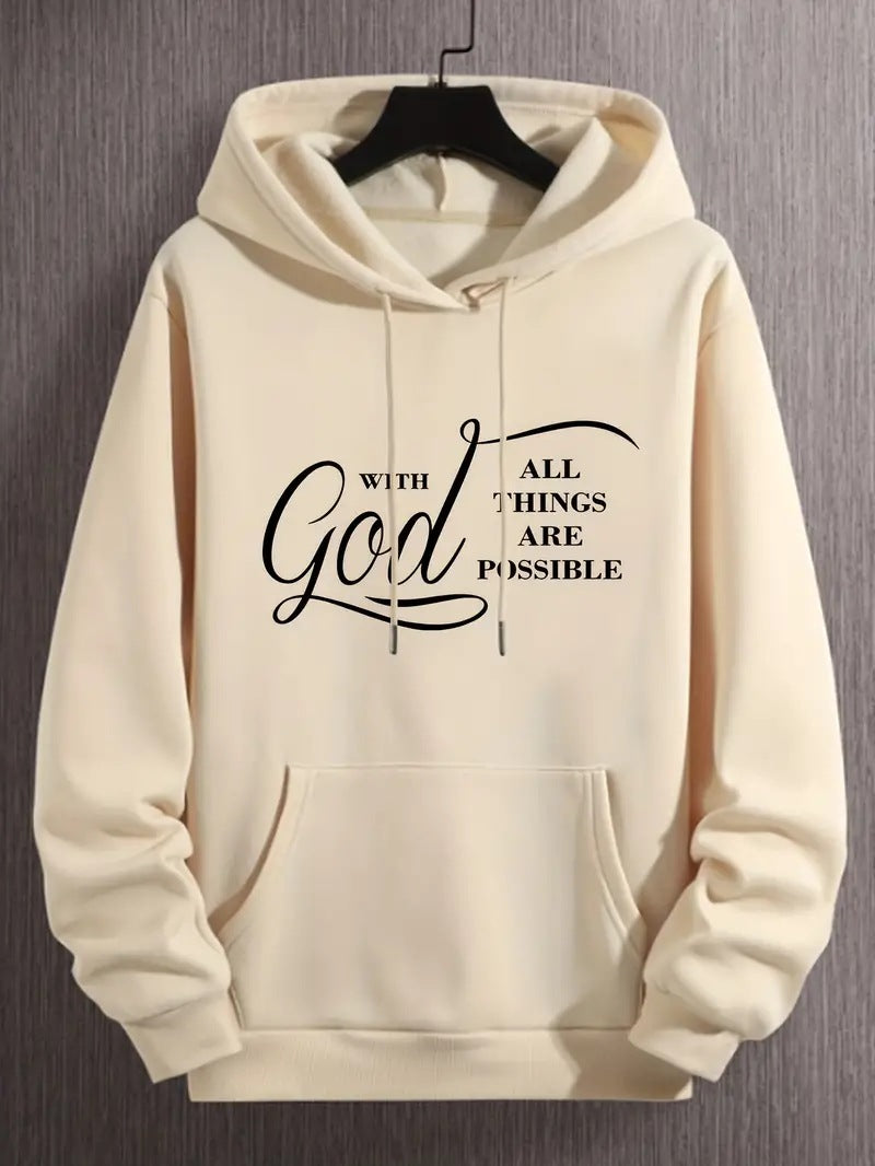 New Text Printing Plus Velvet Fallwinter Hoodie