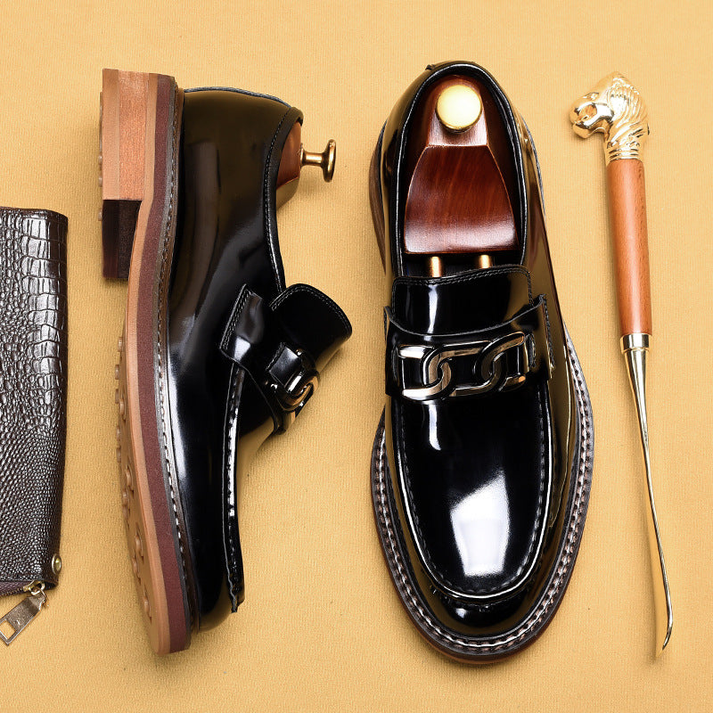 Mocassini casual da lavoro con fibbia a morsetto British Style