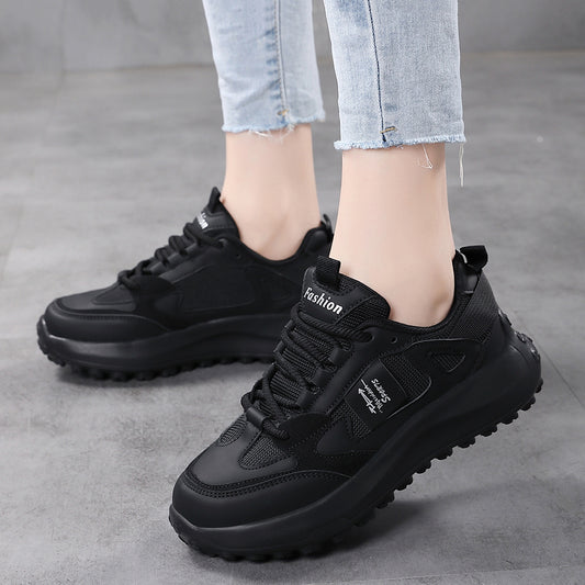 Lightweight Platform Sneaker Casual Feet Smaller Dad Shoes