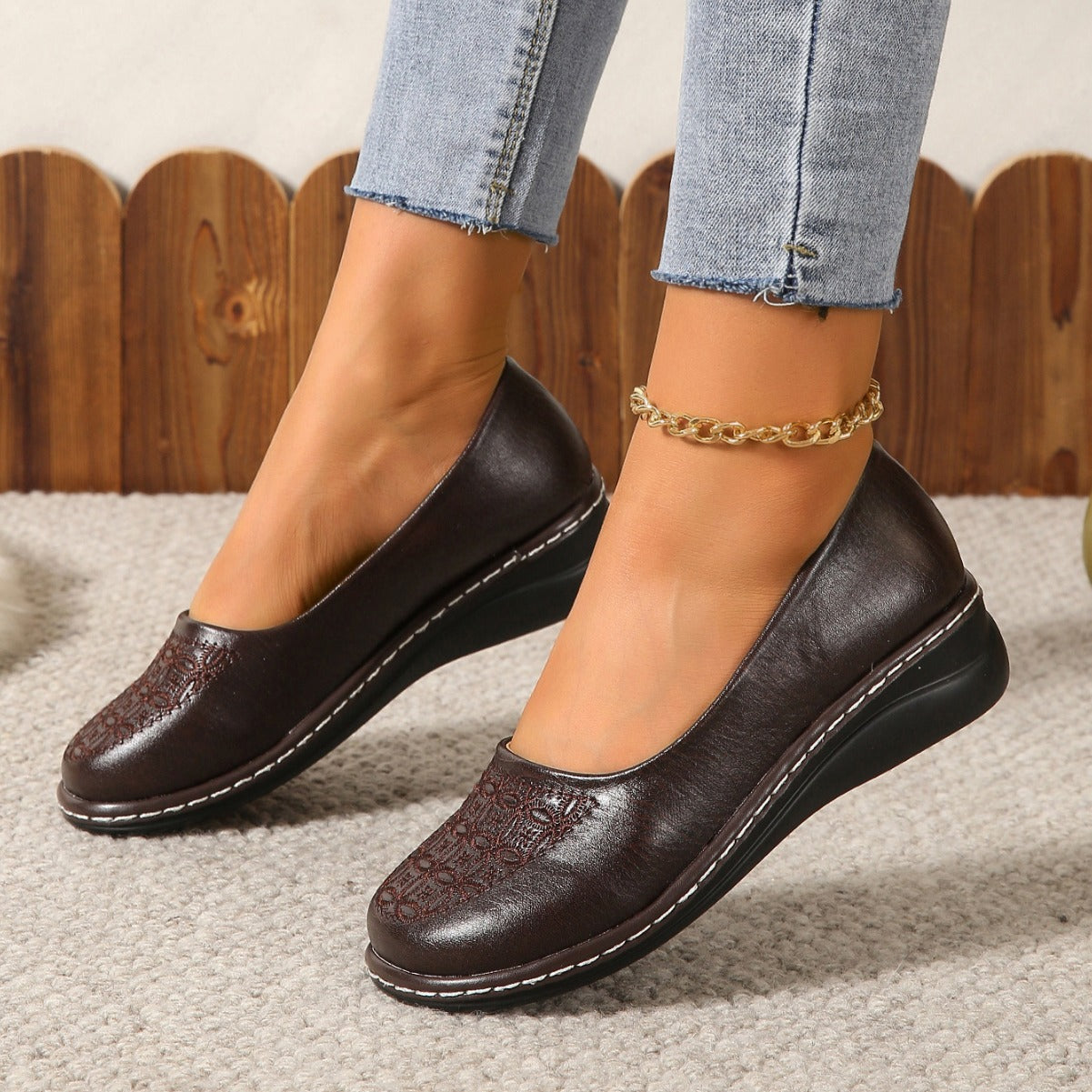 Soft Bottom Non-slip Grandma Shoes Shallow Mouth