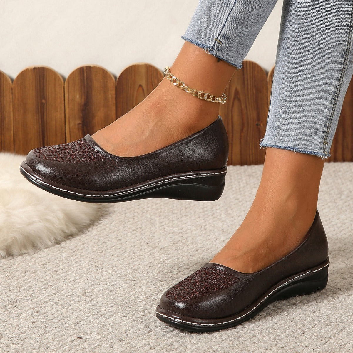 Soft Bottom Non-slip Grandma Shoes Shallow Mouth