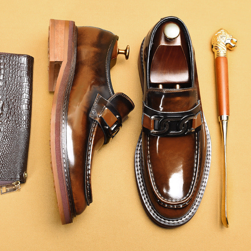 Mocassini casual da lavoro con fibbia a morsetto British Style