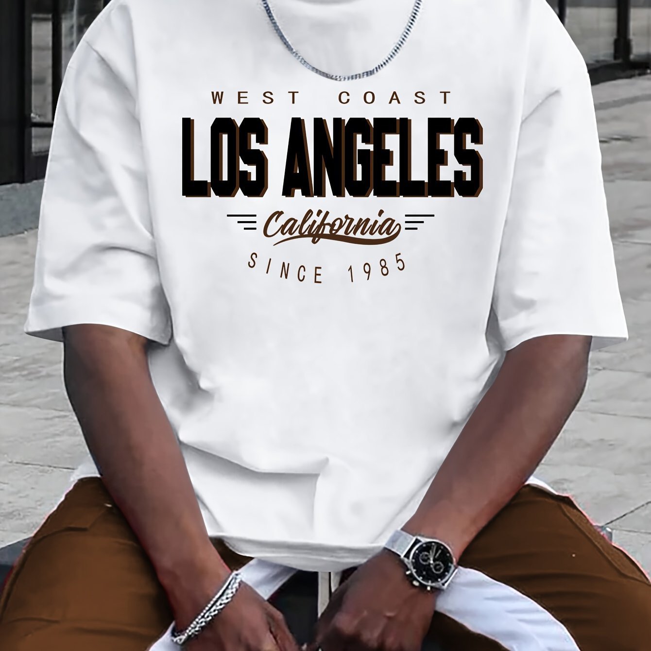 Men's Fashion Casual All-match Round Neck Printed Short Sleeve