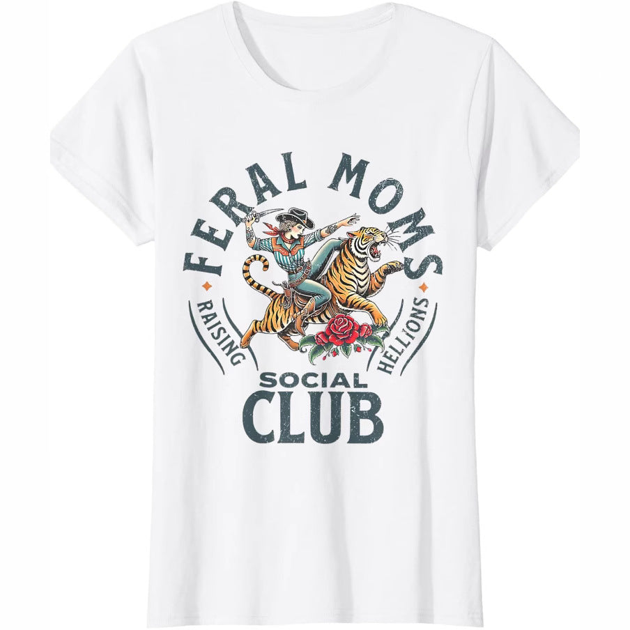 Summer Women's Casual Cotton Short Sleeve T-shirt
