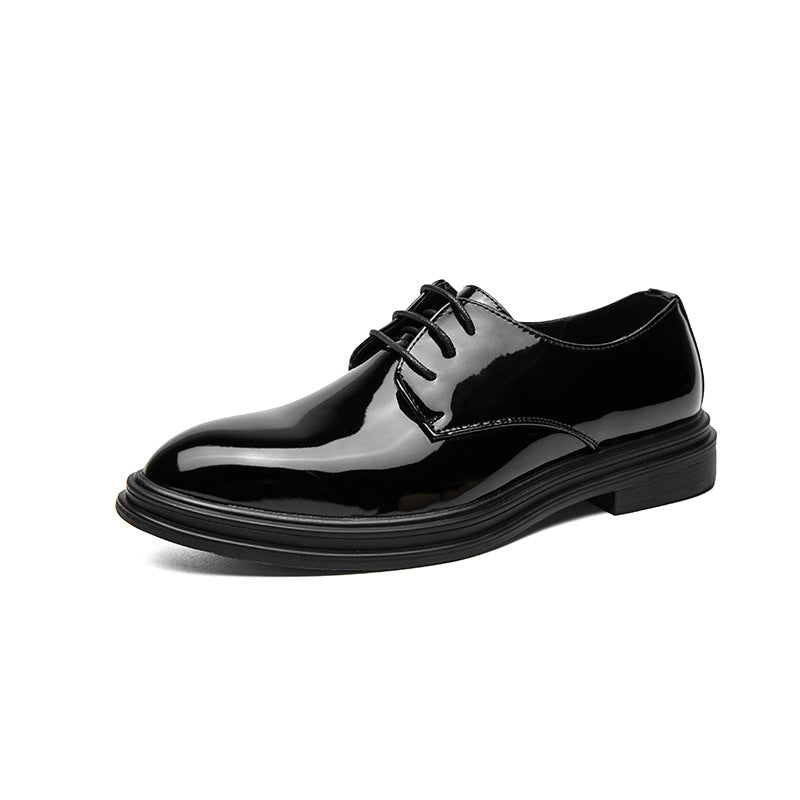 Scarpe da lavoro in pelle lucida a punta British Fashion
