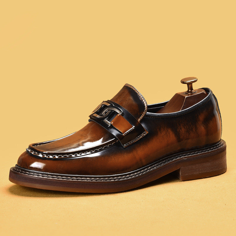Mocassini casual da lavoro con fibbia a morsetto British Style