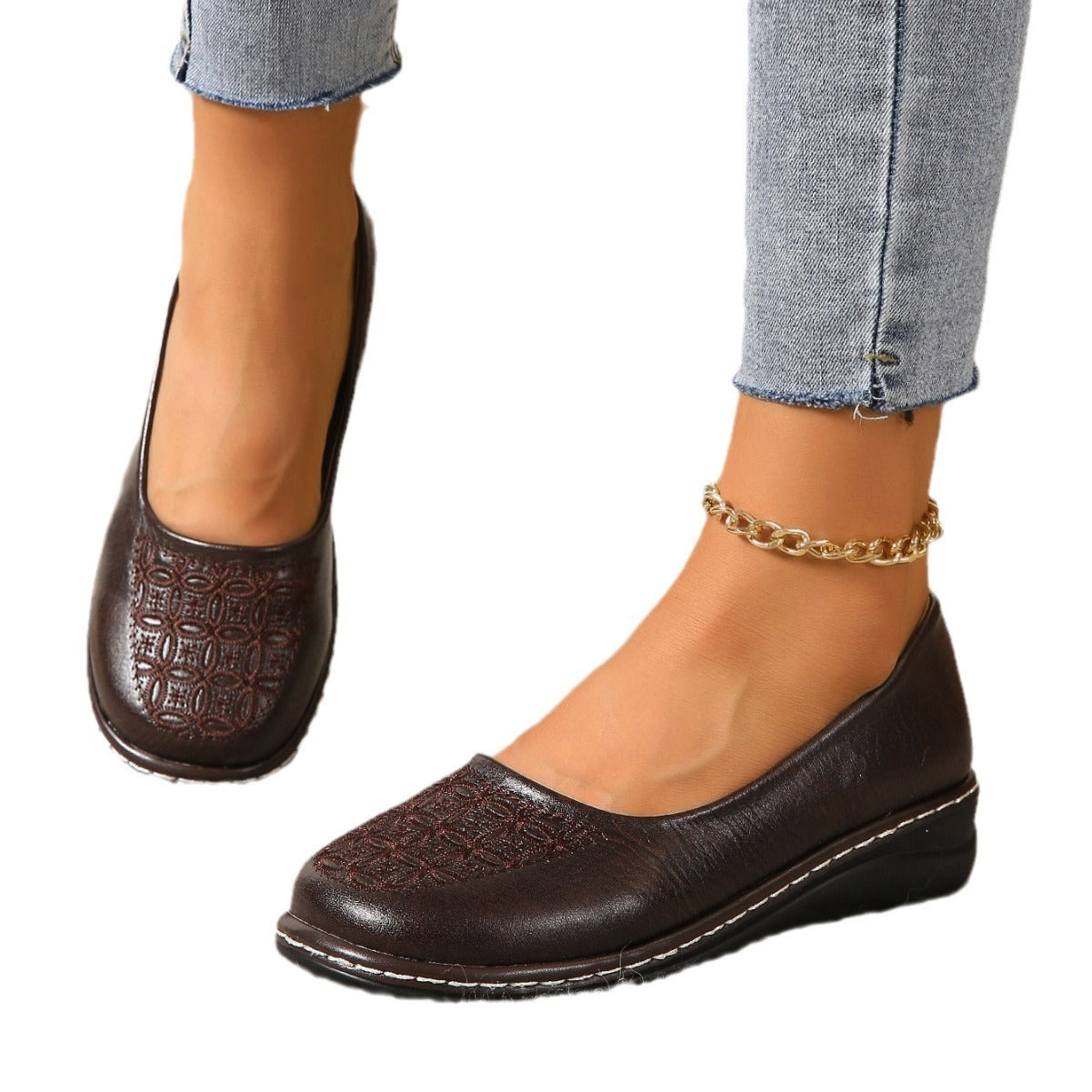 Soft Bottom Non-slip Grandma Shoes Shallow Mouth