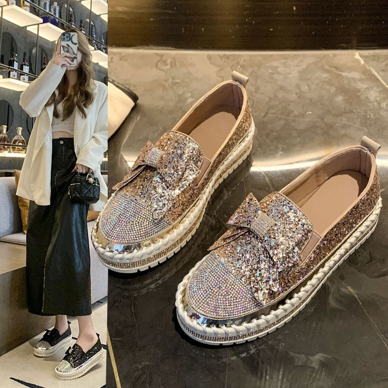Women's Casual Bow Accessories Simple Sneaker