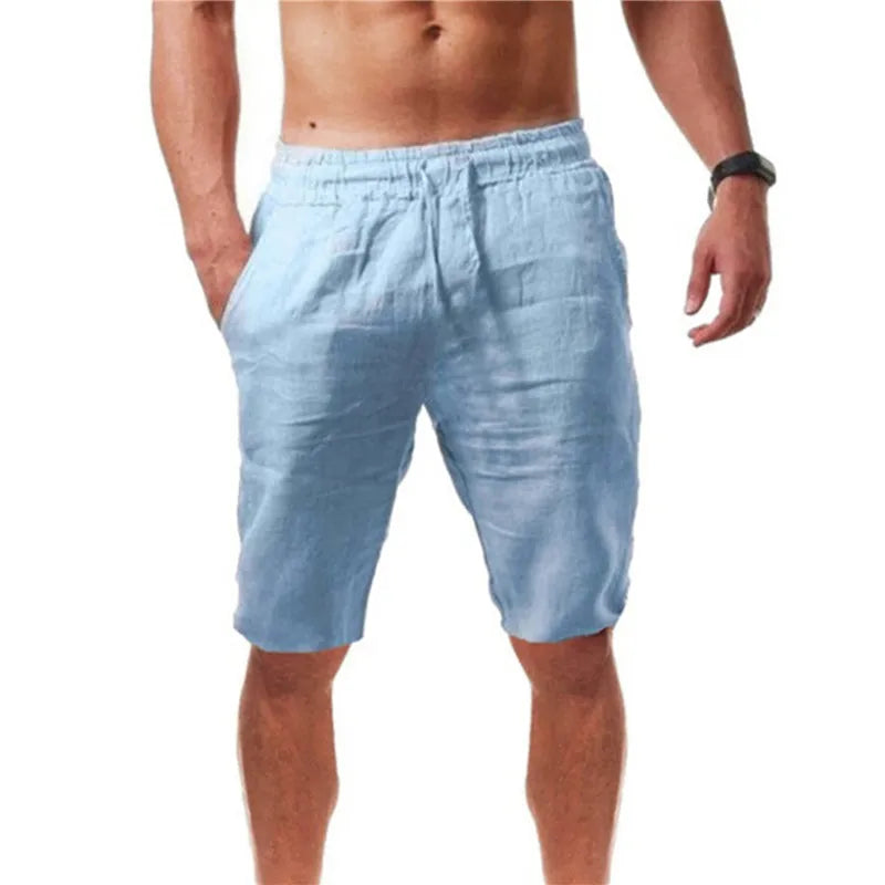 Pantaloni corti da uomo in cotone, estivi, traspiranti