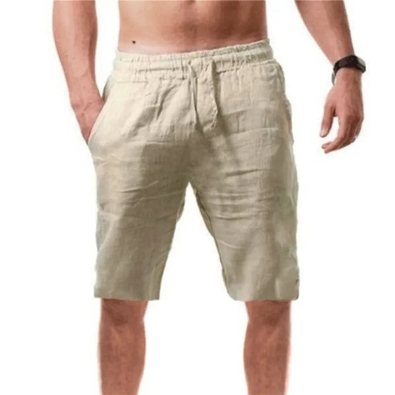 Pantaloni corti da uomo in cotone, estivi, traspiranti