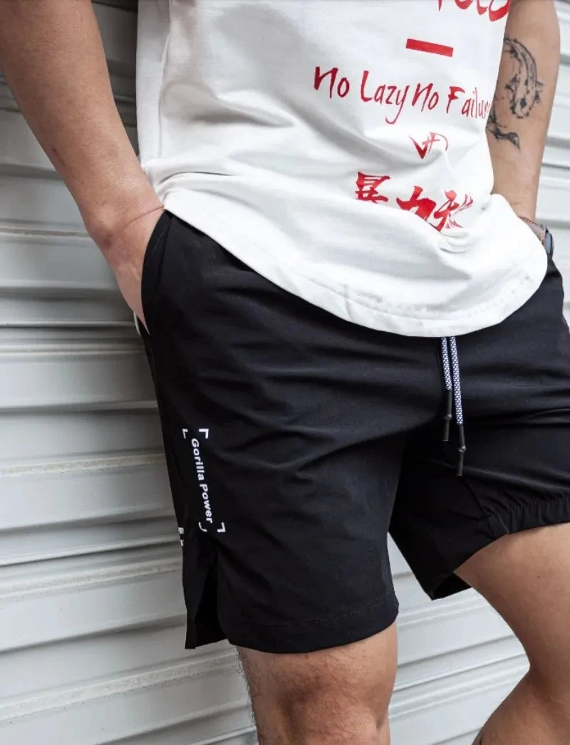 Shorts Uomo da corsa, squat, fitness palestra