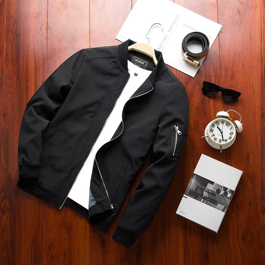 Giacca Leggera Uomo Primavera Autunno Casual Antivento Zip Multitasche 🍃🏃♂️