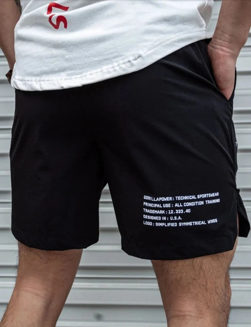 Shorts Uomo da corsa, squat, fitness palestra