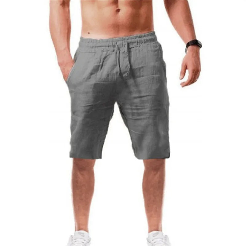 Pantaloni corti da uomo in cotone, estivi, traspiranti