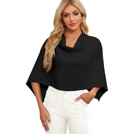 Women's Cloak Short All-match Soft Knitted Shawl Scarf Top