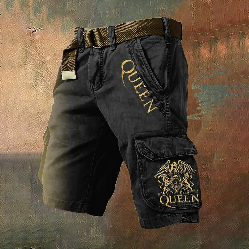 Pantaloncini Uomo con Stampa 3D Digitale – Shorts Estivi in Poliestere con Zip, Moda Streetwear