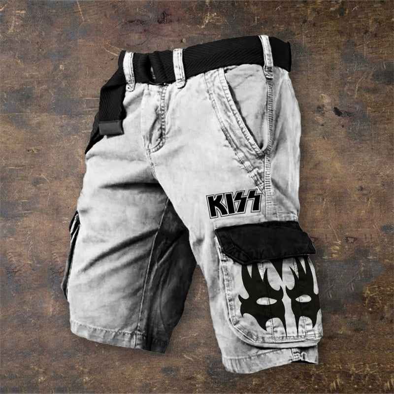 Pantaloncini Uomo con Stampa 3D Digitale – Shorts Estivi in Poliestere con Zip, Moda Streetwear