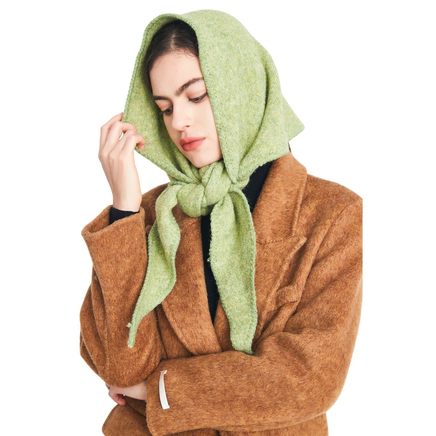 New Korean Style Wool Knitted Triangle Shawl Scarf