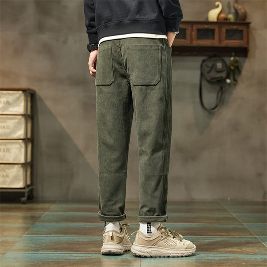 Corduroy Men's Casual Pants Trendy Brand Simple All-match