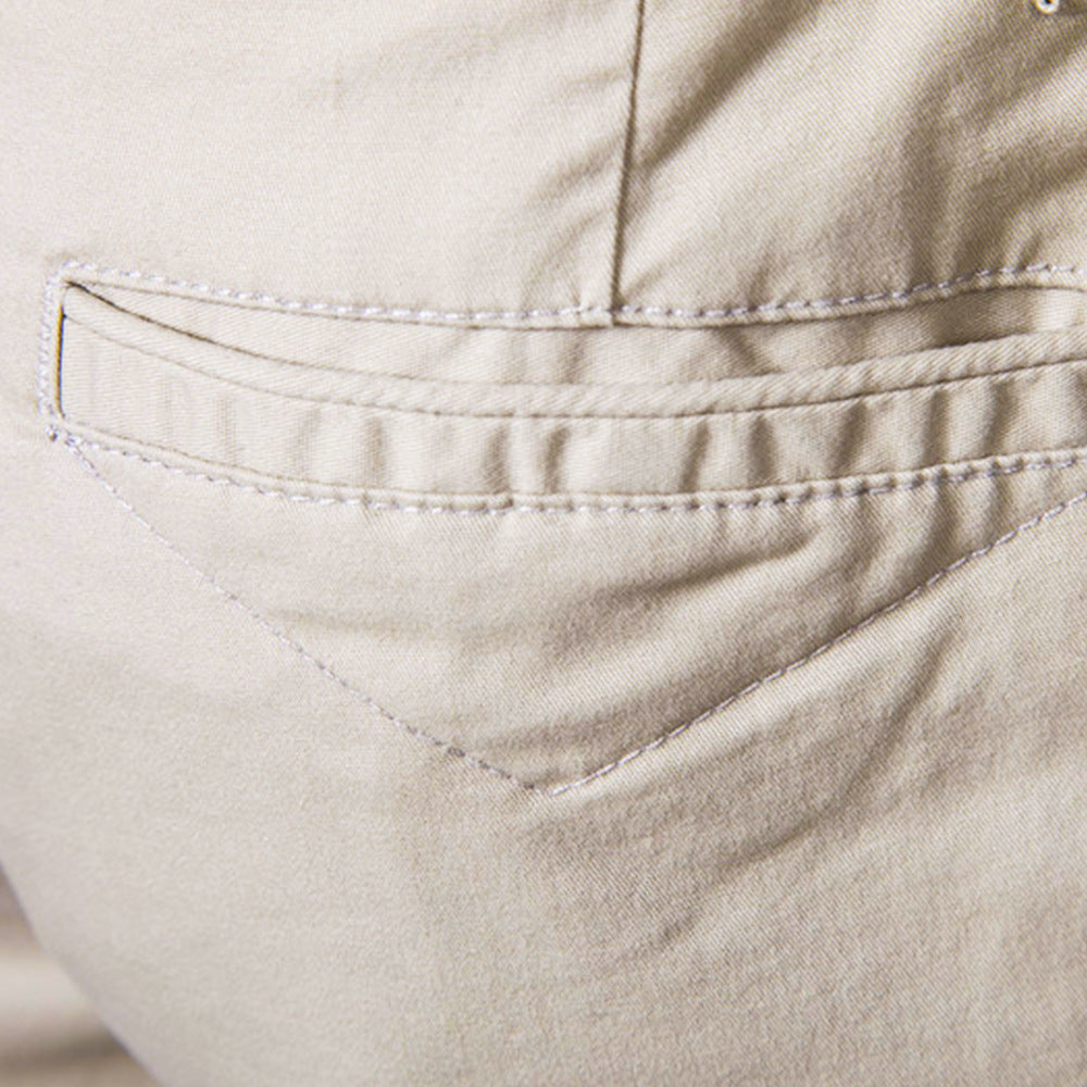 Pantaloni Uomo Slim Dritti e Corti – Taglie Forti, Tinta Unita, Stile Casual
