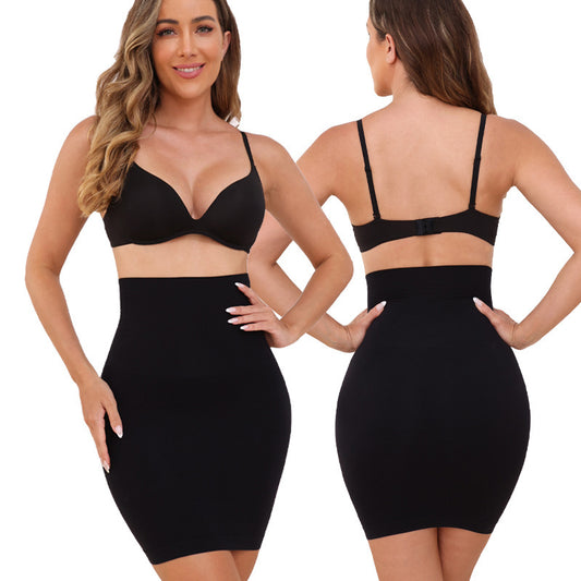 Seamless High Waist Belly Contracting Body Shaping Dress Postpartum Waist Trimming