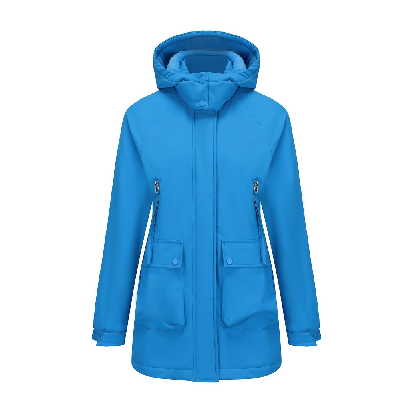 Parka Fleece Padded Coat Shell Jacket Waterproof Lady Fall Winter Coat