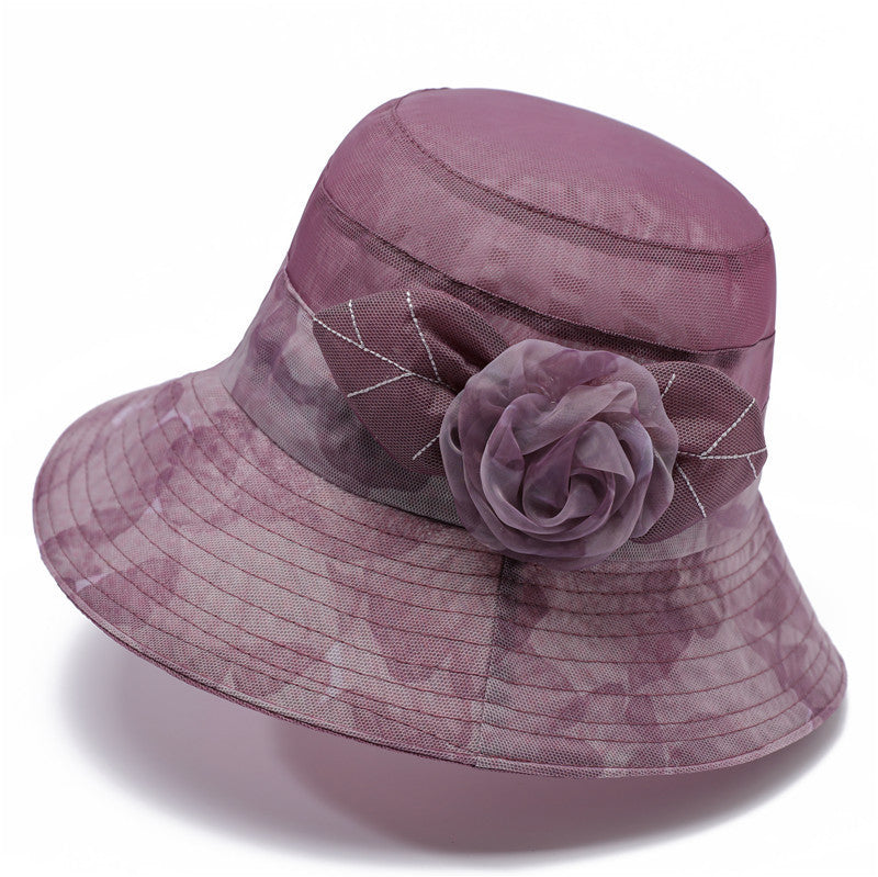 Hat Female Summer Ice Silk Sun Hat Middle-aged Mother Sun Protection